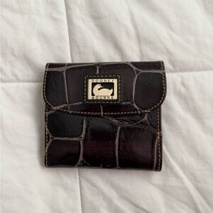Dooney & Bourke Dark Brown Croc-Embossed Wallet
